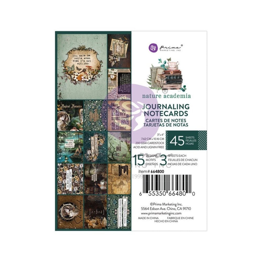 Prima Marketing Inc Nature Academia 3x4 Inch Journaling Cards (664800) Prima Marketing Inc Nature Academia 3x4 Inch Journaling Cards (664800)
