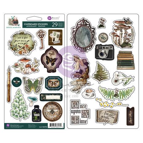 Prima Marketing Inc Nature Academia Chipboard Stickers (664756) Prima Marketing Inc Nature Academia Chipboard Stickers (664756)