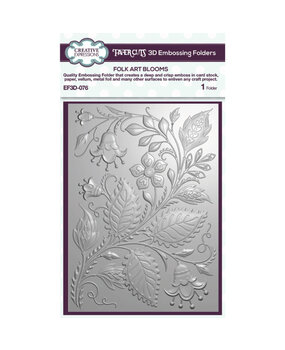 Creative Expressions Folk Art Blooms 3D Embossing Folder (EF3D-076) Creative Expressions Folk Art Blooms 3D Embossing Folder (EF3D-076)