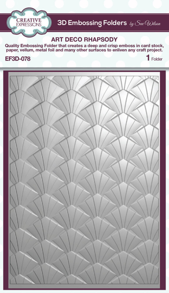 Creative Expressions Art Deco Rhapsody 3D Embossing Folder (EF3D-078) Creative Expressions Art Deco Rhapsody 3D Embossing Folder (EF3D-078)