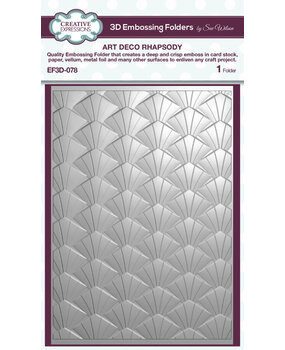 Creative Expressions Art Deco Rhapsody 3D Embossing Folder (EF3D-078) Creative Expressions Art Deco Rhapsody 3D Embossing Folder (EF3D-078)