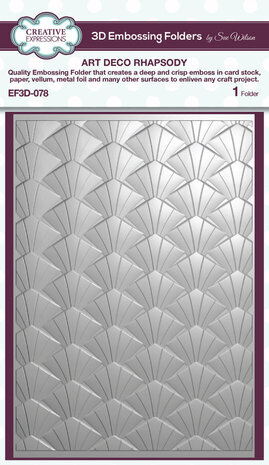 Creative Expressions Art Deco Rhapsody 3D Embossing Folder (EF3D-078) Creative Expressions Art Deco Rhapsody 3D Embossing Folder (EF3D-078)