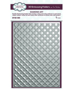 Creative Expressions Diamond Art 3D Embossing Folder (EF3D-080) Creative Expressions Diamond Art 3D Embossing Folder (EF3D-080)