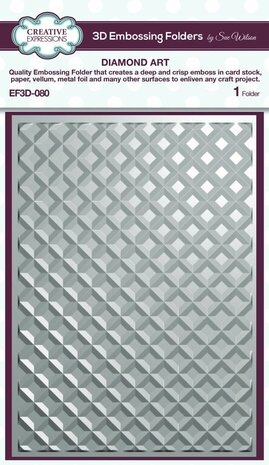 Creative Expressions Diamond Art 3D Embossing Folder (EF3D-080)