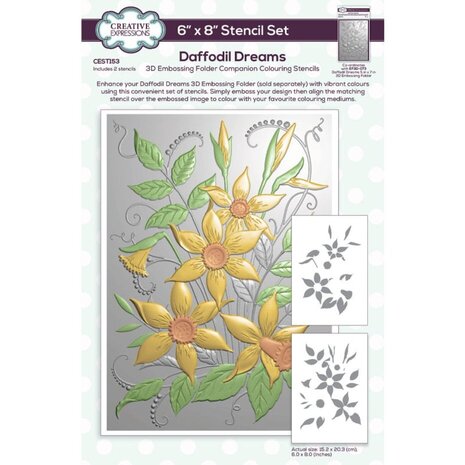 Creative Expressions Companion Colouring Stencil Daffodil Dreams (CEST153)