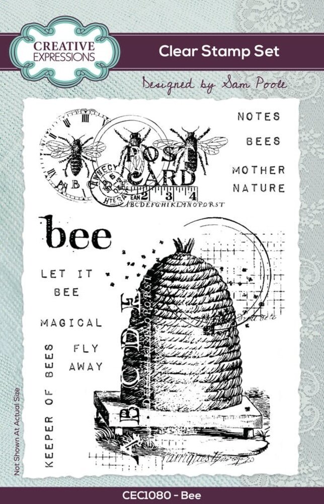 Creative Expressions Sam Poole Clear Stamp A6 Bee (CEC1080)