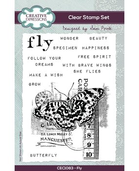 Creative Expressions Sam Poole Clear Stamp A6 Fly (CEC1083) Creative Expressions Sam Poole Clear Stamp A6 Fly (CEC1083)