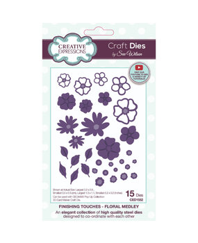 Creative Expressions Sue Wilson Craft Die Finishing Touches Floral Medley (CED1552) Creative Expressions Sue Wilson Craft Die Finishing Touches Floral Medley (CED1552)