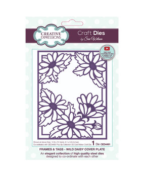 Creative Expressions Sue Wilson Craft Die Frames & Tags Wild Daisy Cover Plate (CED4491) Creative Expressions Sue Wilson Craft Die Frames & Tags Wild Daisy Cover Plate (CED4491)