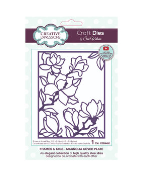 Creative Expressions Sue Wilson Craft Die Frames & Tags Magnolia Cover Plate (CED4492) Creative Expressions Sue Wilson Craft Die Frames & Tags Magnolia Cover Plate (CED4492)