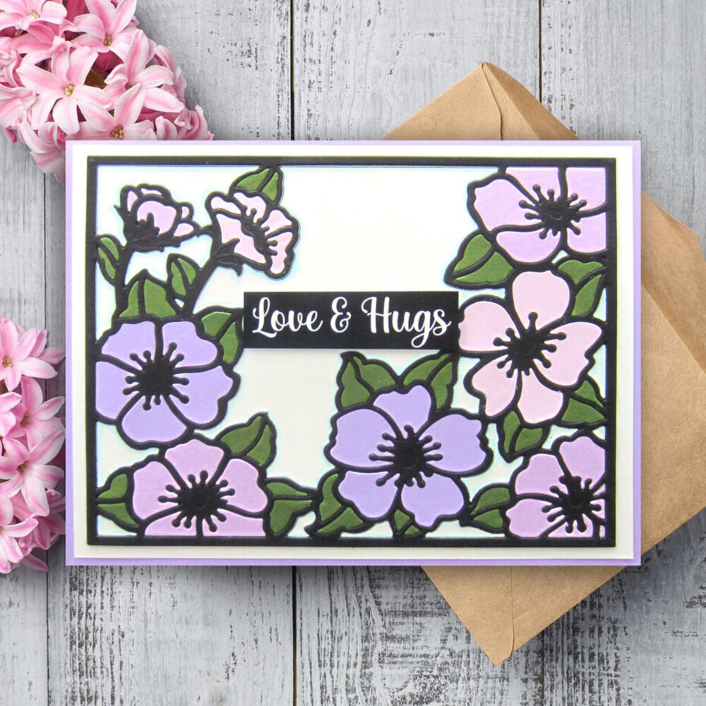Creative Expressions Sue Wilson Craft Die Frames & Tags Wild Rose Cover Plate (CED4493)