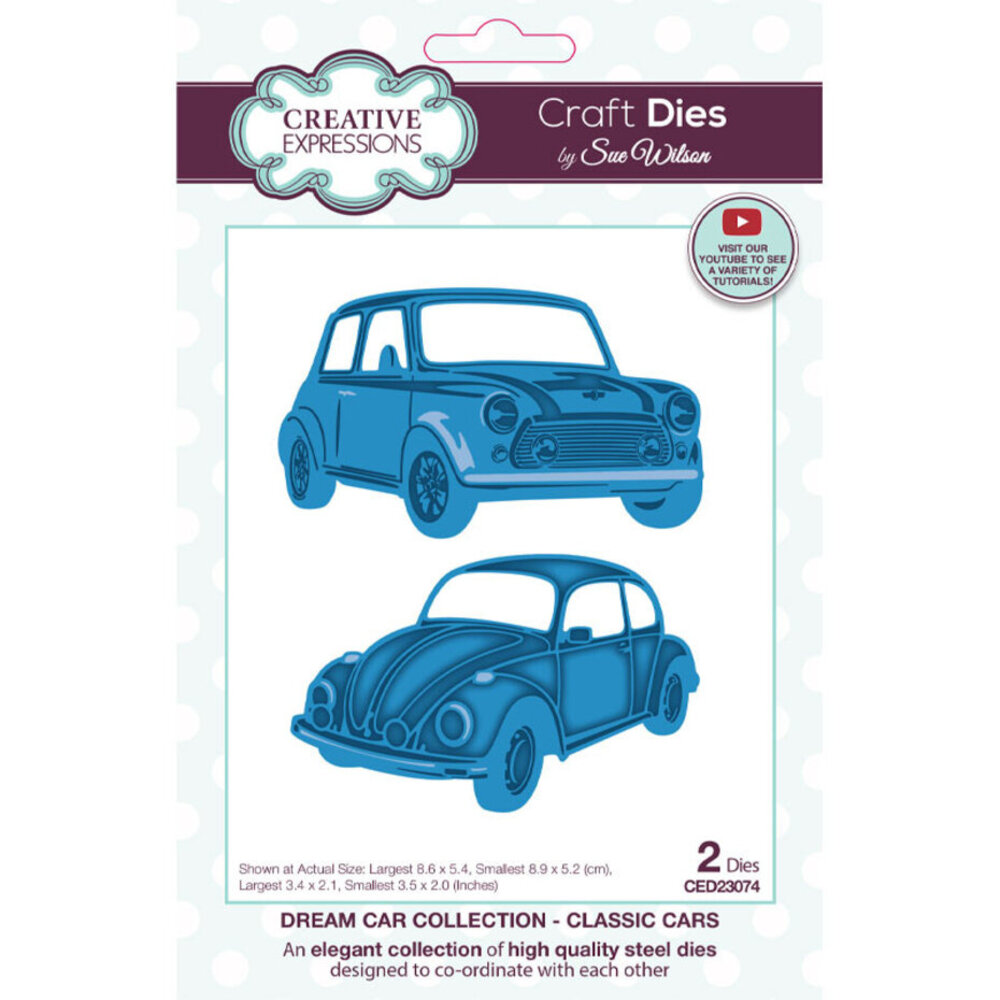 Creative Expressions Sue Wilson Craft Die Classic Cars (CED23074)