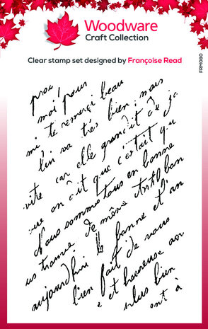 Woodware French Script Clear Stamps (FRM080)