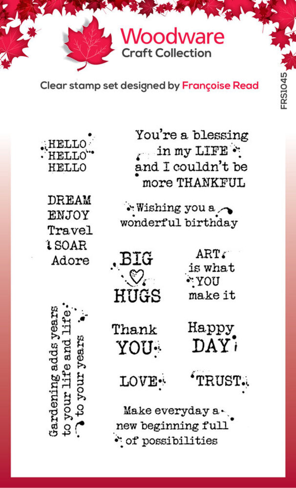 Woodware Postage Stamp Greetings Clear Stamps (FRS1045) Woodware Postage Stamp Greetings Clear Stamps (FRS1045)