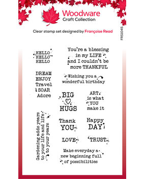 Woodware Postage Stamp Greetings Clear Stamps (FRS1045) Woodware Postage Stamp Greetings Clear Stamps (FRS1045)