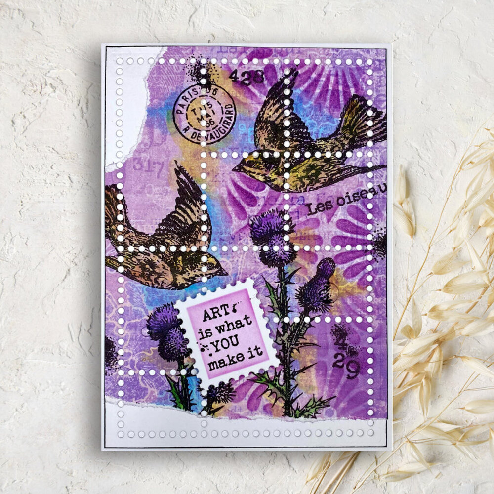 Woodware Postage Stamp Greetings Clear Stamps (FRS1045) Woodware Postage Stamp Greetings Clear Stamps (FRS1045)