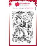 Woodware Postal Rose Clear Stamps (FRS1046)