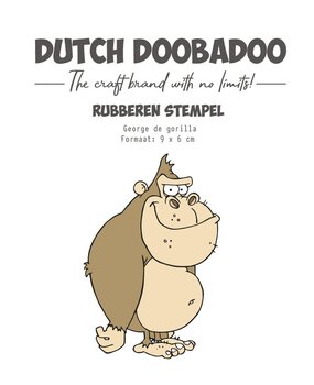 Dutch Doobadoo Rubber Stamp George the Gorilla (497.004.008)* Dutch Doobadoo Rubber Stamp George the Gorilla (497.004.008)*