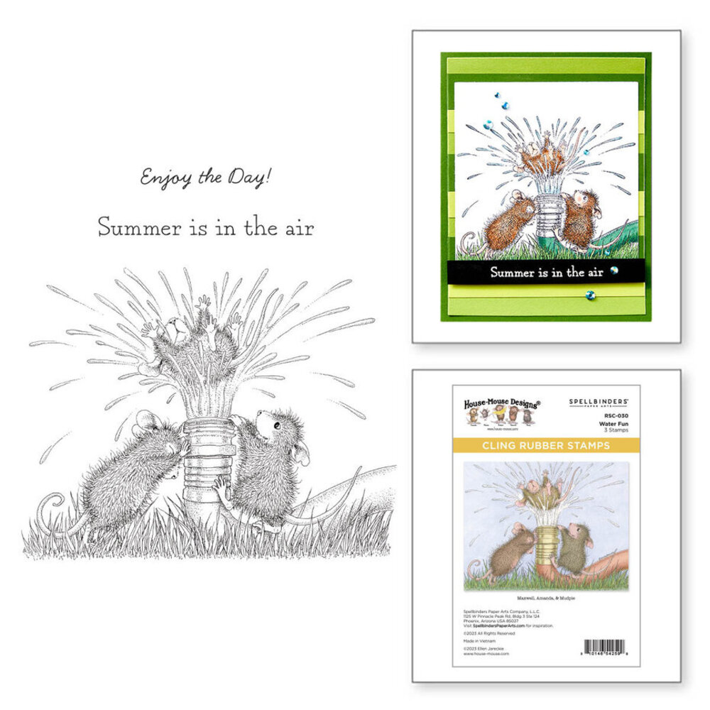 Spellbinders House-Mouse Designs Water Fun Cling Rubber Stamp (RSC-030) Spellbinders House-Mouse Designs Water Fun Cling Rubber Stamp (RSC-030)