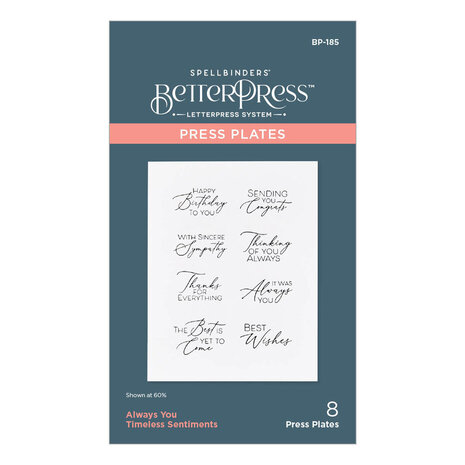Spellbinders Timeless Sentiments Always You Press Plates (BP-185)