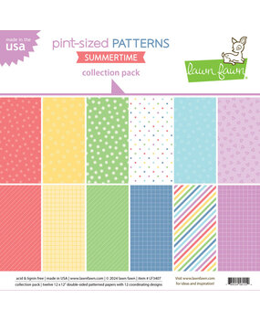 Lawn Fawn Pint-sized Patterns Summertime 12x12 Inch Collection Pack (LF3407)