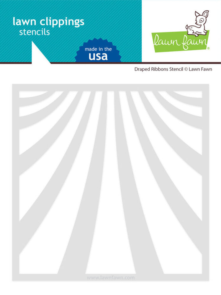 Lawn Fawn Lawn Clippings Draped Ribbons 6x6 Inch Stencils (LF3454) Lawn Fawn Lawn Clippings Draped Ribbons 6x6 Inch Stencils (LF3454)