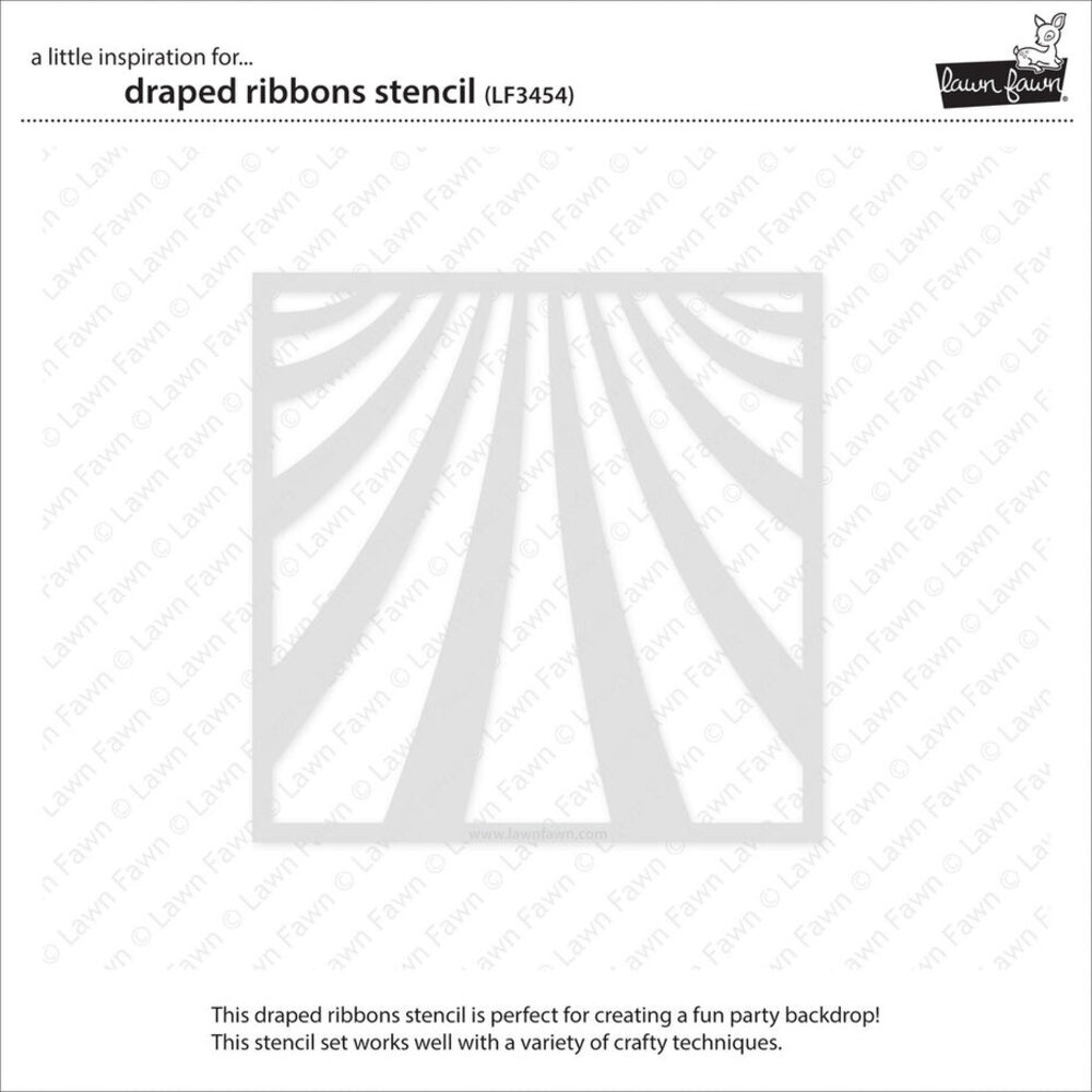 Lawn Fawn Lawn Clippings Draped Ribbons 6x6 Inch Stencils (LF3454) Lawn Fawn Lawn Clippings Draped Ribbons 6x6 Inch Stencils (LF3454)