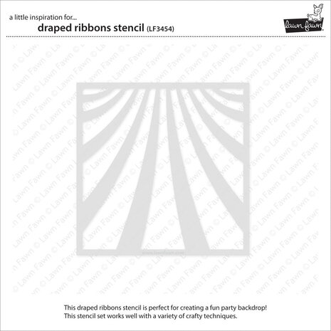 Lawn Fawn Lawn Clippings Draped Ribbons 6x6 Inch Stencils (LF3454) Lawn Fawn Lawn Clippings Draped Ribbons 6x6 Inch Stencils (LF3454)