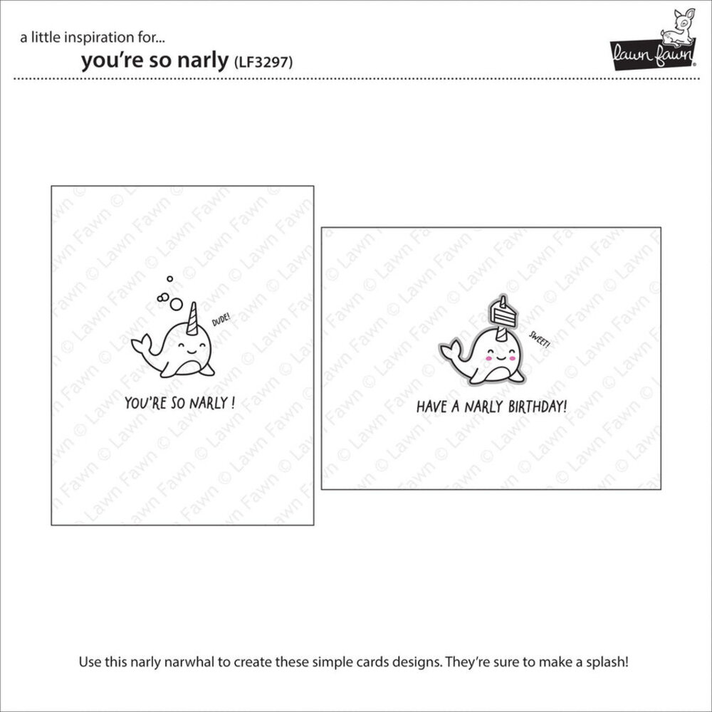 Lawn Fawn You're So Narly Clear Stamps (LF3297)