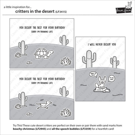 Lawn Fawn Critters In The Desert Clear Stamps (LF3415) Lawn Fawn Critters In The Desert Clear Stamps (LF3415)