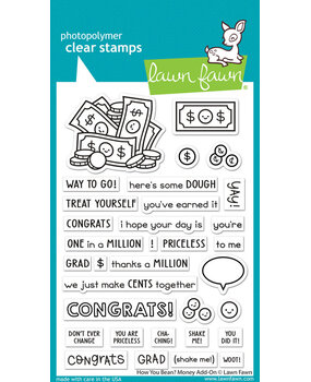 Lawn Fawn How You Bean? Money Add-on Clear Stamps (LF3419)