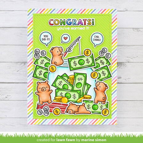 Lawn Fawn How You Bean? Money Add-on Clear Stamps (LF3419)