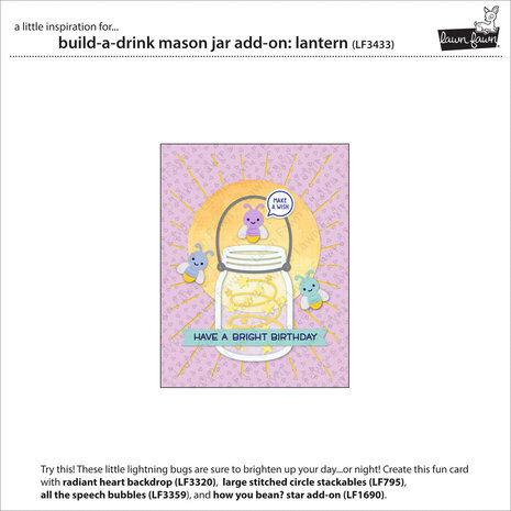 Lawn Fawn Build-a-drink Mason Jar Add-on: Lantern Dies (LF3433) Lawn Fawn Build-a-drink Mason Jar Add-on: Lantern Dies (LF3433)
