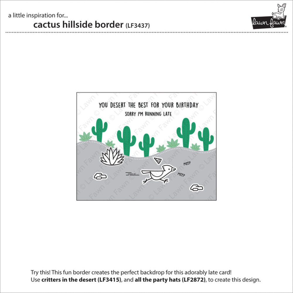 Lawn Fawn Cactus Hillside Border Dies (LF3437) Lawn Fawn Cactus Hillside Border Dies (LF3437)
