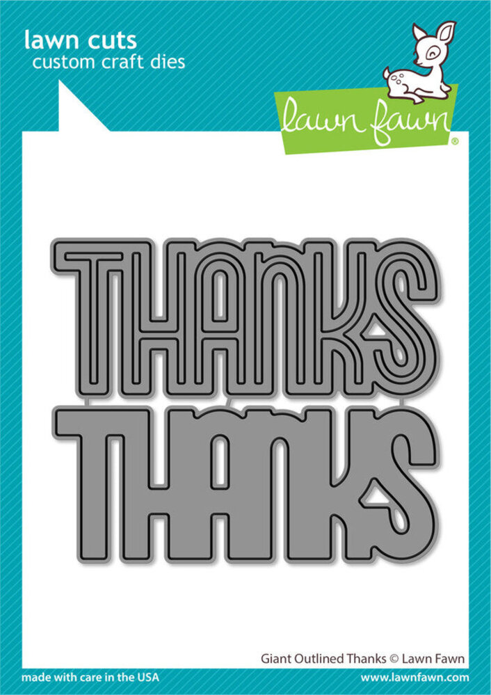 Lawn Fawn Giant Outlined Thanks Dies (LF3447) Lawn Fawn Giant Outlined Thanks Dies (LF3447)