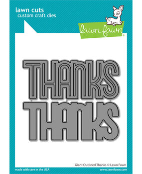 Lawn Fawn Giant Outlined Thanks Dies (LF3447) Lawn Fawn Giant Outlined Thanks Dies (LF3447)