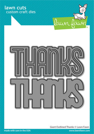 Lawn Fawn Giant Outlined Thanks Dies (LF3447) Lawn Fawn Giant Outlined Thanks Dies (LF3447)
