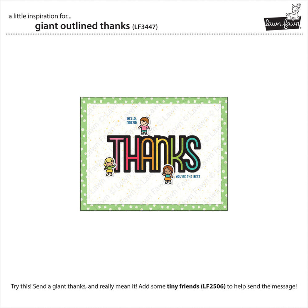 Lawn Fawn Giant Outlined Thanks Dies (LF3447) Lawn Fawn Giant Outlined Thanks Dies (LF3447)