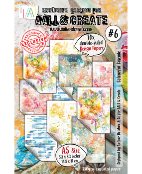 AALL and Create Design Paper A5 Colourful Cascade (AALL-PA-006)