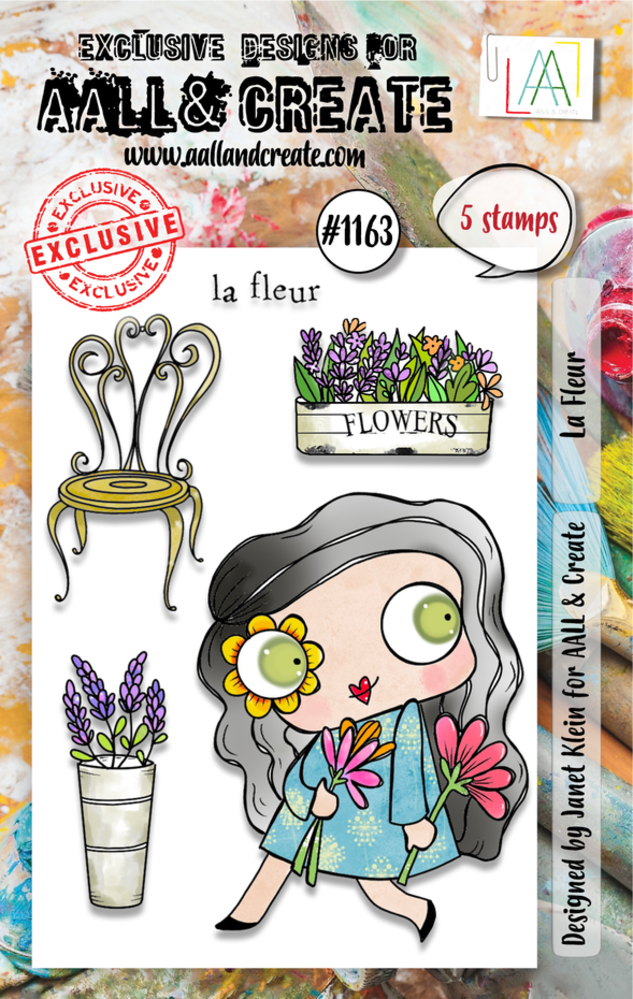 AALL and Create Clear Stamp Set A7 La Fleur (AALL-TP-1163)