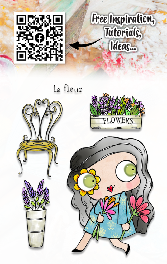 AALL and Create Clear Stamp Set A7 La Fleur (AALL-TP-1163)