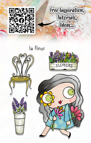 AALL and Create Clear Stamp Set A7 La Fleur (AALL-TP-1163)