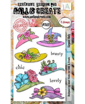 AALL and Create Clear Stamp Set A6 Elegant Hats (AALL-TP-1169)