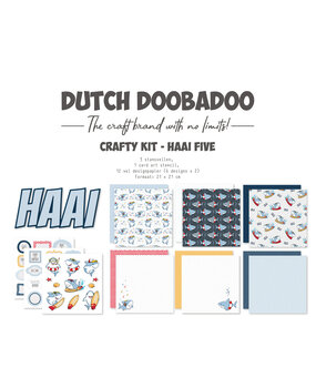 Dutch Doobadoo Crafty Kit 8x8 Inch Haai Five (473.005.063)*