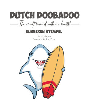 Dutch Doobadoo Rubber Stamp Haai Cheese (497.004.011)