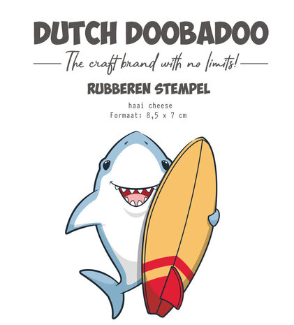 Dutch Doobadoo Rubber Stamp Haai Cheese (497.004.011)