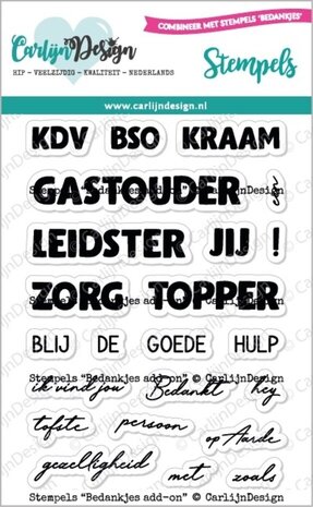 Carlijn Design Stempels Bedankjes Add-On (CDST-0122) Carlijn Design Stempels Bedankjes Add-On (CDST-0122)