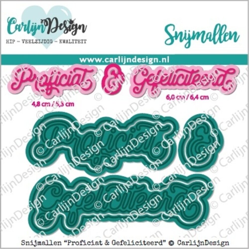 Carlijn Design Snijmallen Proficiat & Gefeliciteerd (CDSN-0252) Carlijn Design Snijmallen Proficiat & Gefeliciteerd (CDSN-0252)