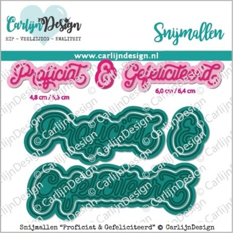 Carlijn Design Snijmallen Proficiat & Gefeliciteerd (CDSN-0252) Carlijn Design Snijmallen Proficiat & Gefeliciteerd (CDSN-0252)