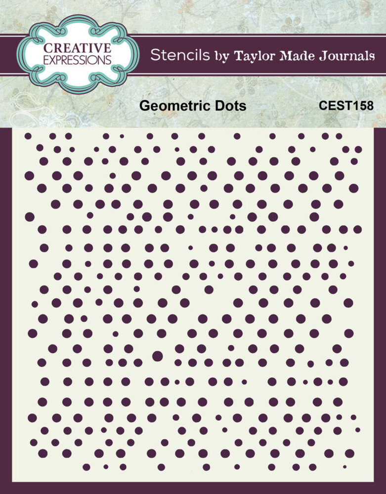 Creative Expressions Geometric Dots 6x6 Inch Stencil (CEST158) Creative Expressions Geometric Dots 6x6 Inch Stencil (CEST158)